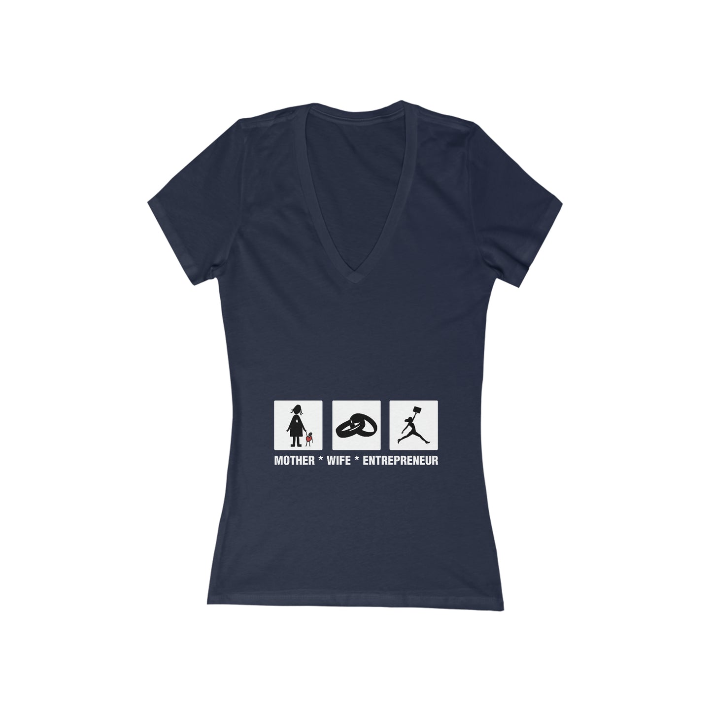 Women's Jersey Short Sleeve Deep V-Neck Tee