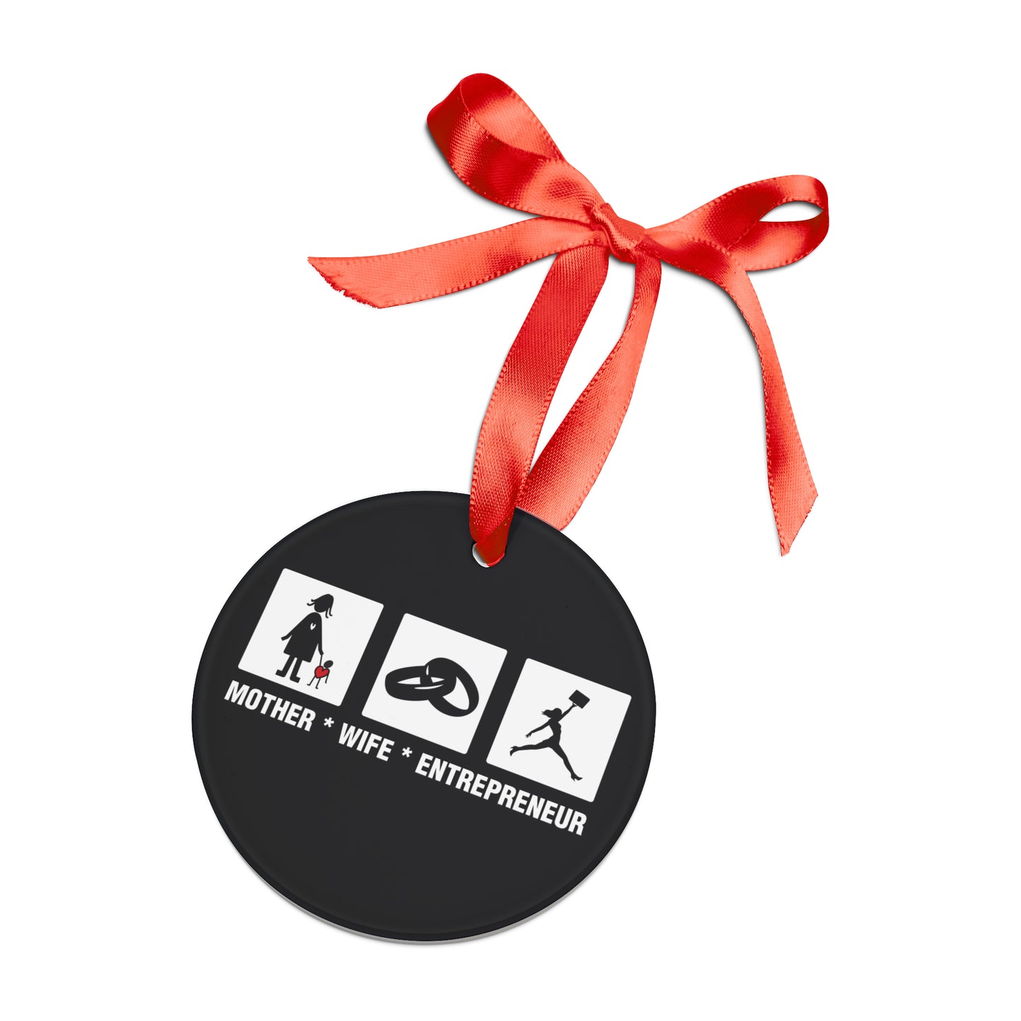 Acrylic Ornament with Ribbon