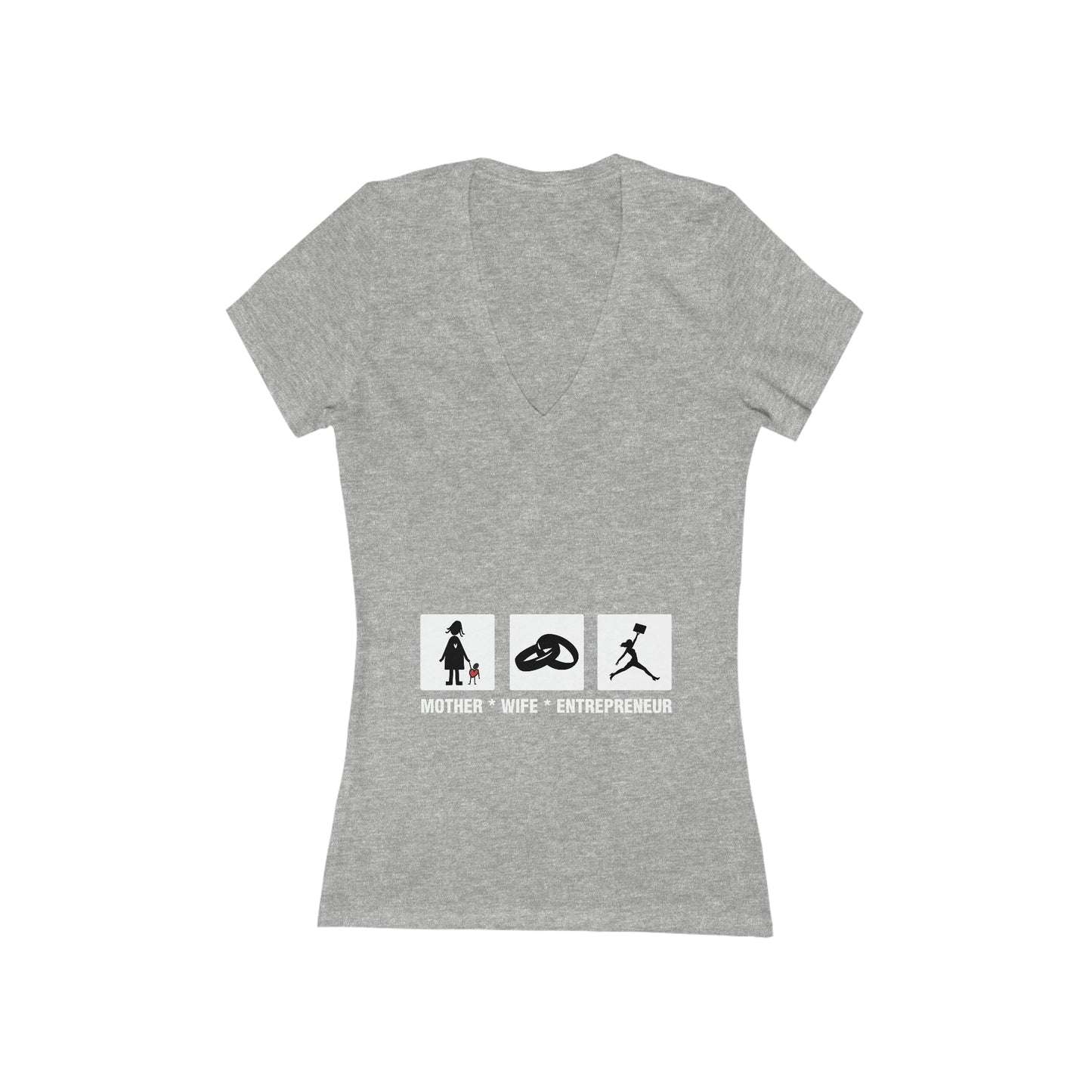Women's Jersey Short Sleeve Deep V-Neck Tee