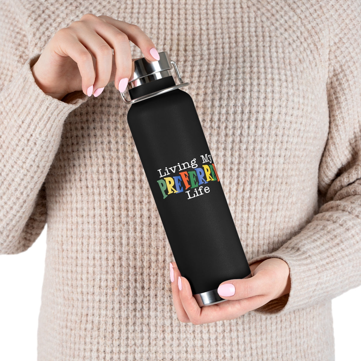 Client's Living My Preferred Life - Copper Vacuum Insulated Bottle, 22oz