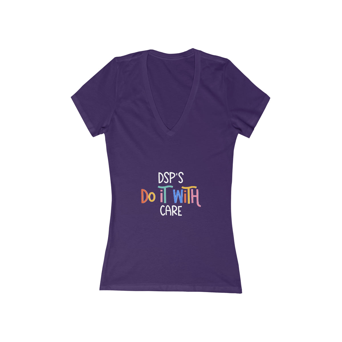 DSP - Women's Jersey Short Sleeve Deep V-Neck Tee