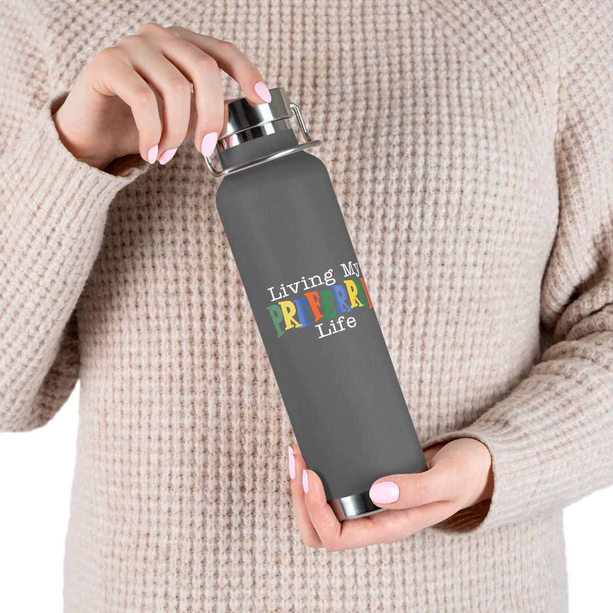 Client's Living My Preferred Life - Copper Vacuum Insulated Bottle, 22oz