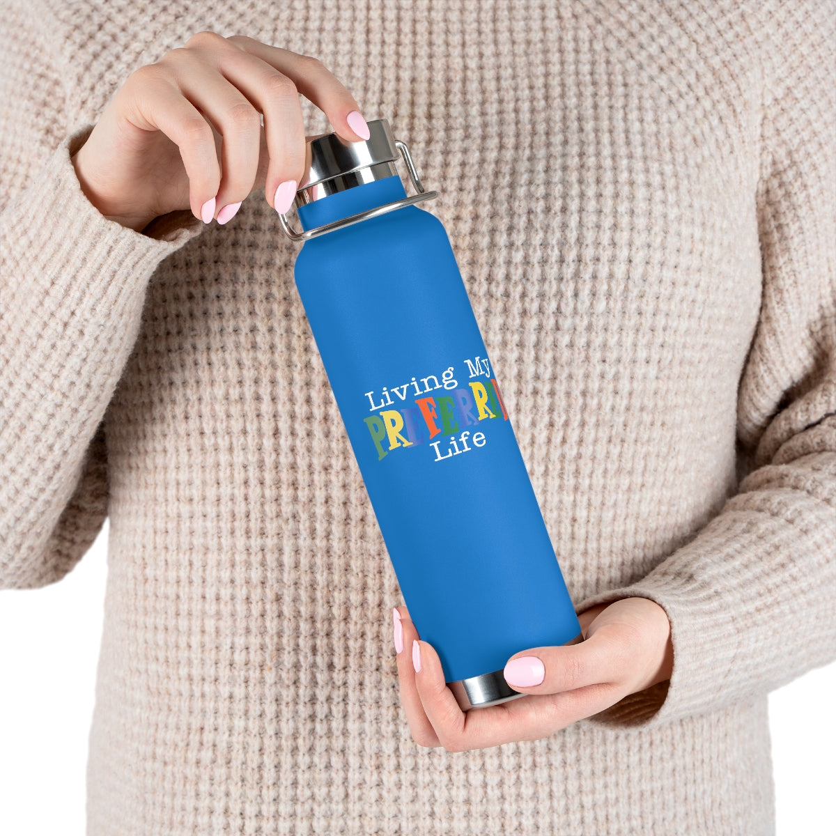 Client's Living My Preferred Life - Copper Vacuum Insulated Bottle, 22oz