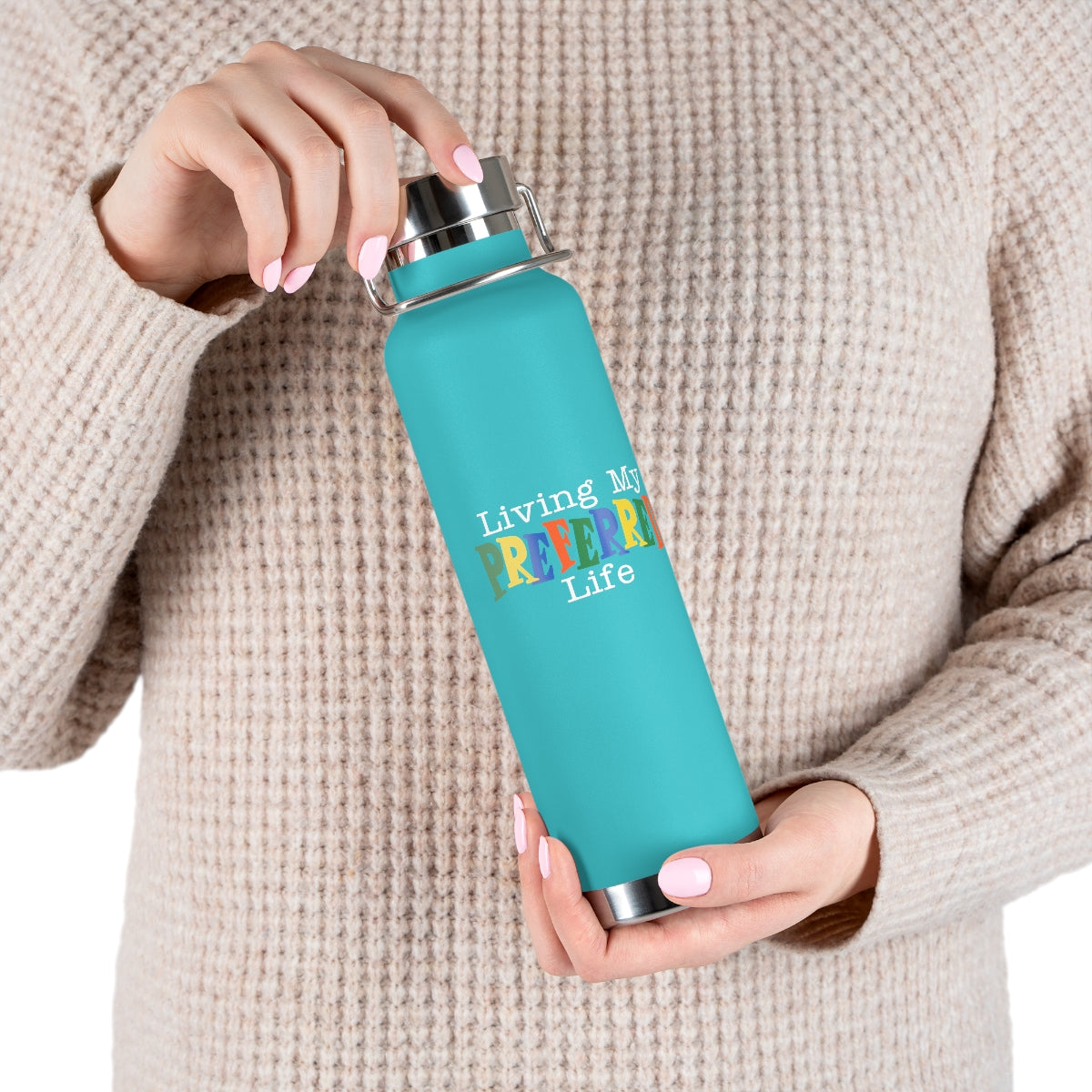 Client's Living My Preferred Life - Copper Vacuum Insulated Bottle, 22oz