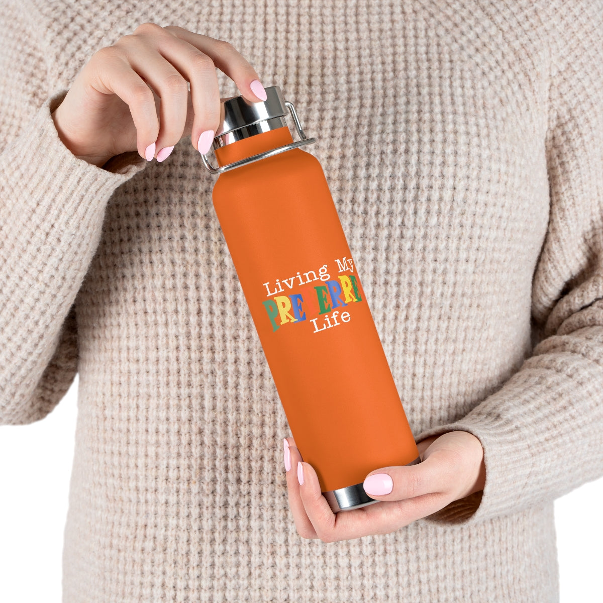 Client's Living My Preferred Life - Copper Vacuum Insulated Bottle, 22oz
