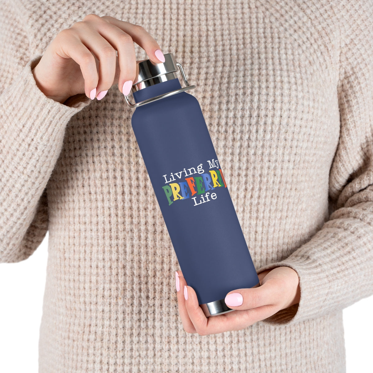 Client's Living My Preferred Life - Copper Vacuum Insulated Bottle, 22oz