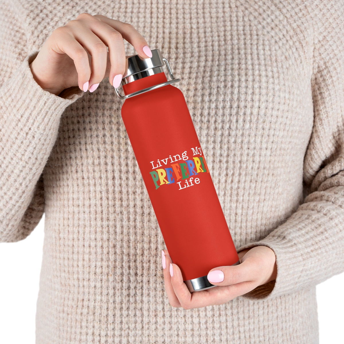 Client's Living My Preferred Life - Copper Vacuum Insulated Bottle, 22oz