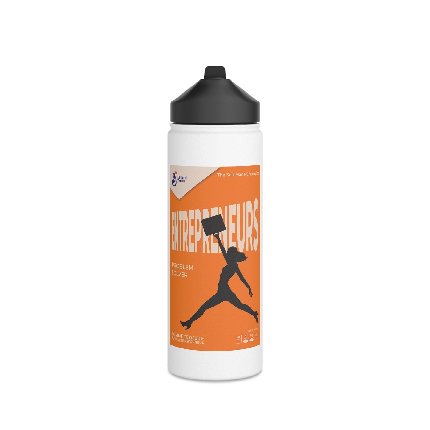 Stainless Steel Water Bottle, Standard Lid