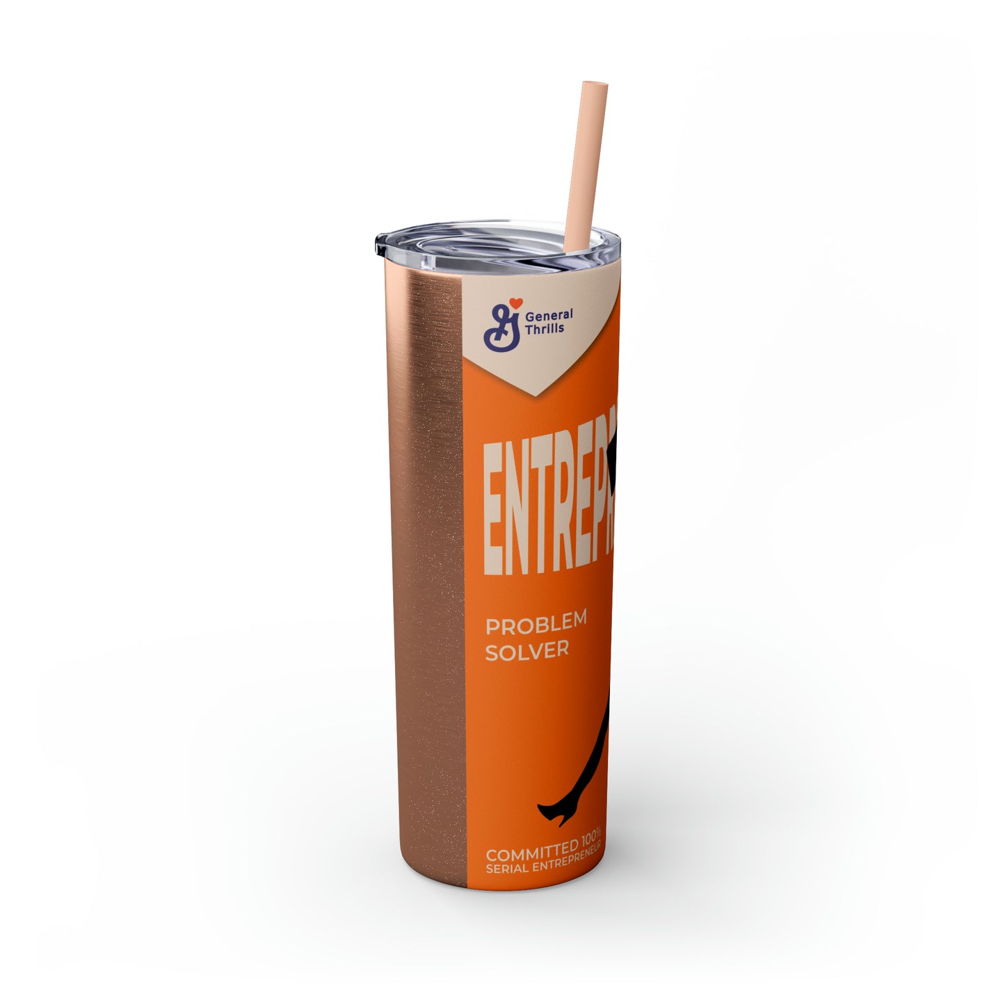 Skinny Tumbler with Straw, 20oz