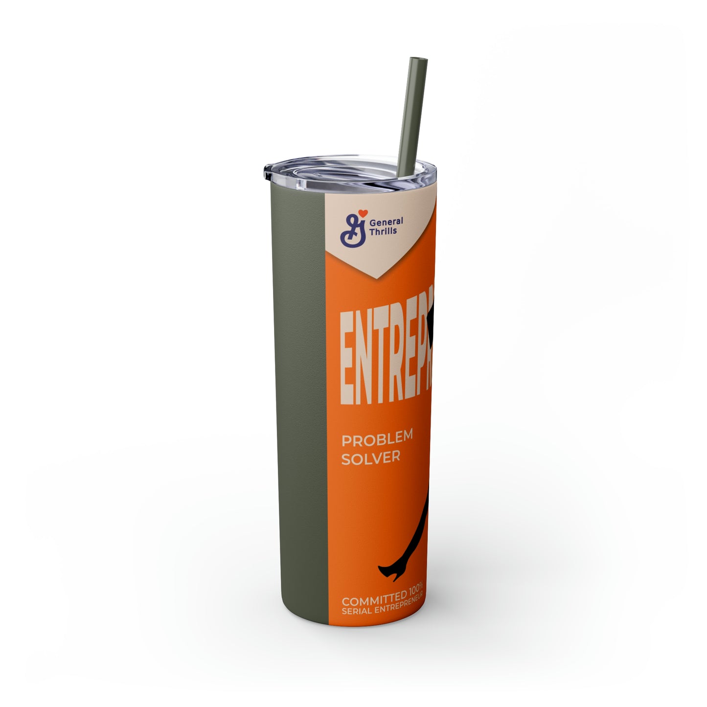 Skinny Tumbler with Straw, 20oz