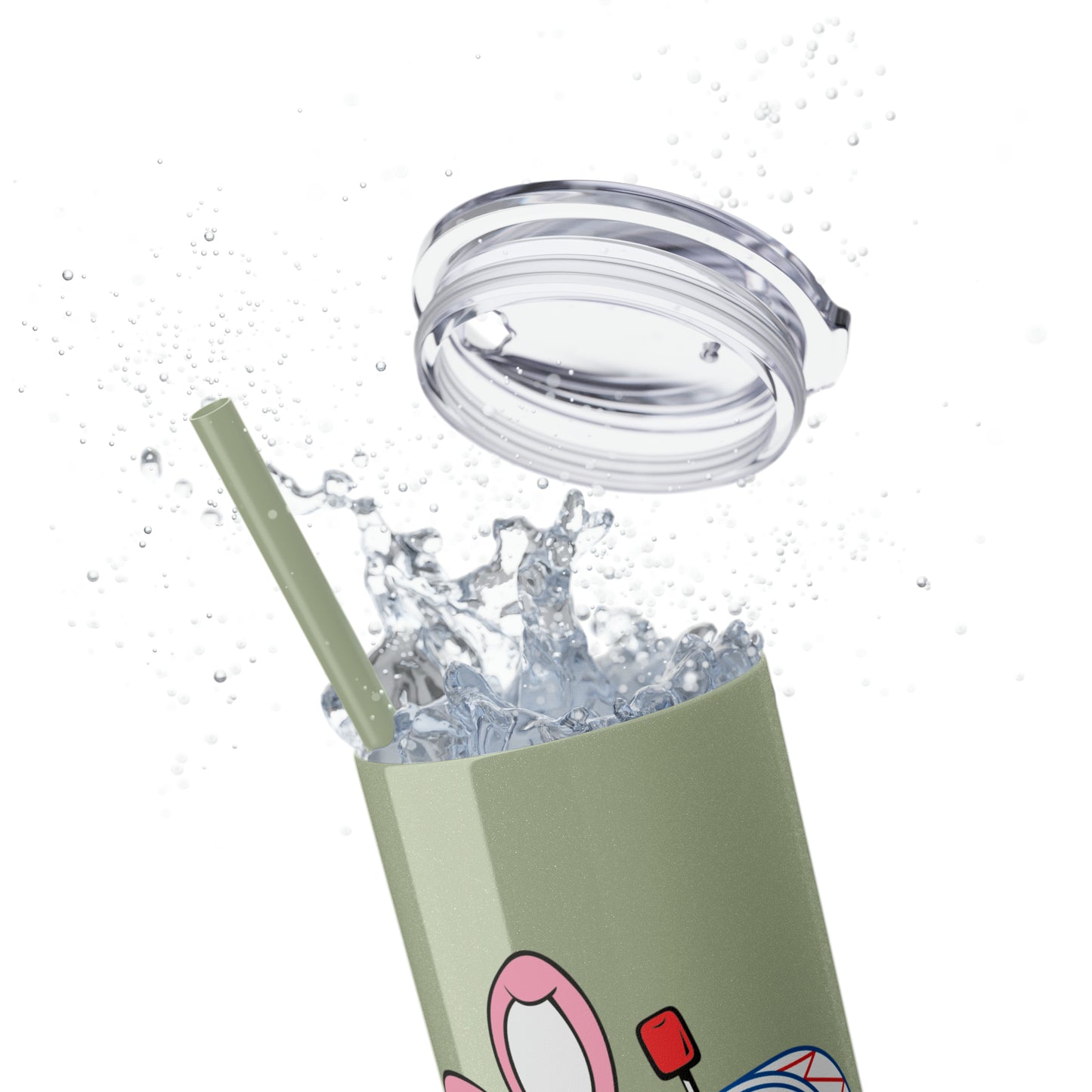 Skinny Tumbler with Straw, 20oz