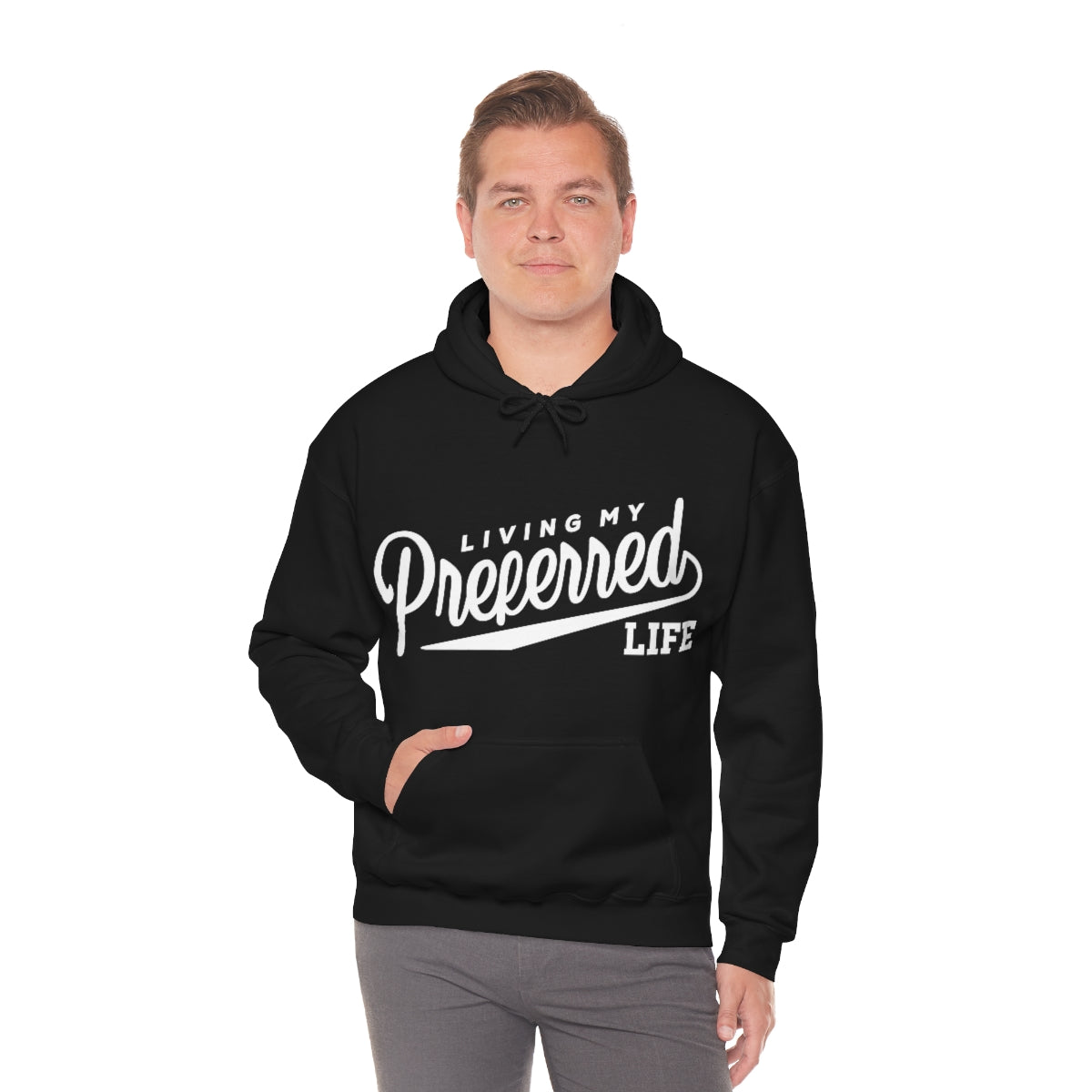 Client's Living My Preferred Life - Unisex Heavy Blend™ Hooded Sweatshirt