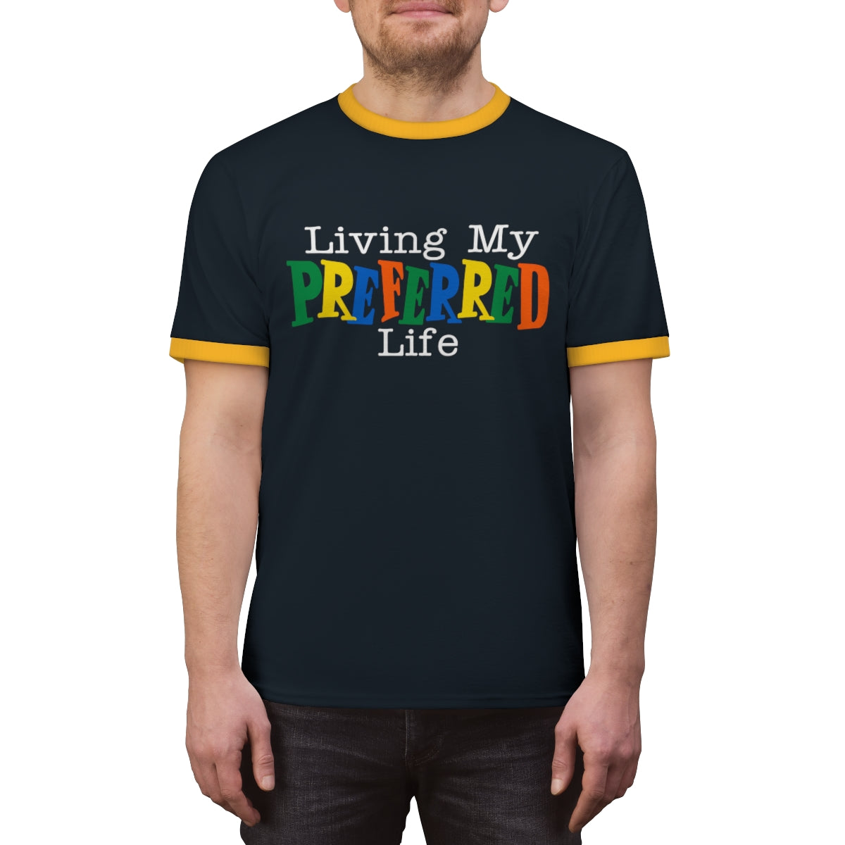 Client's Living My Preferred Life - Unisex Ringer Tee